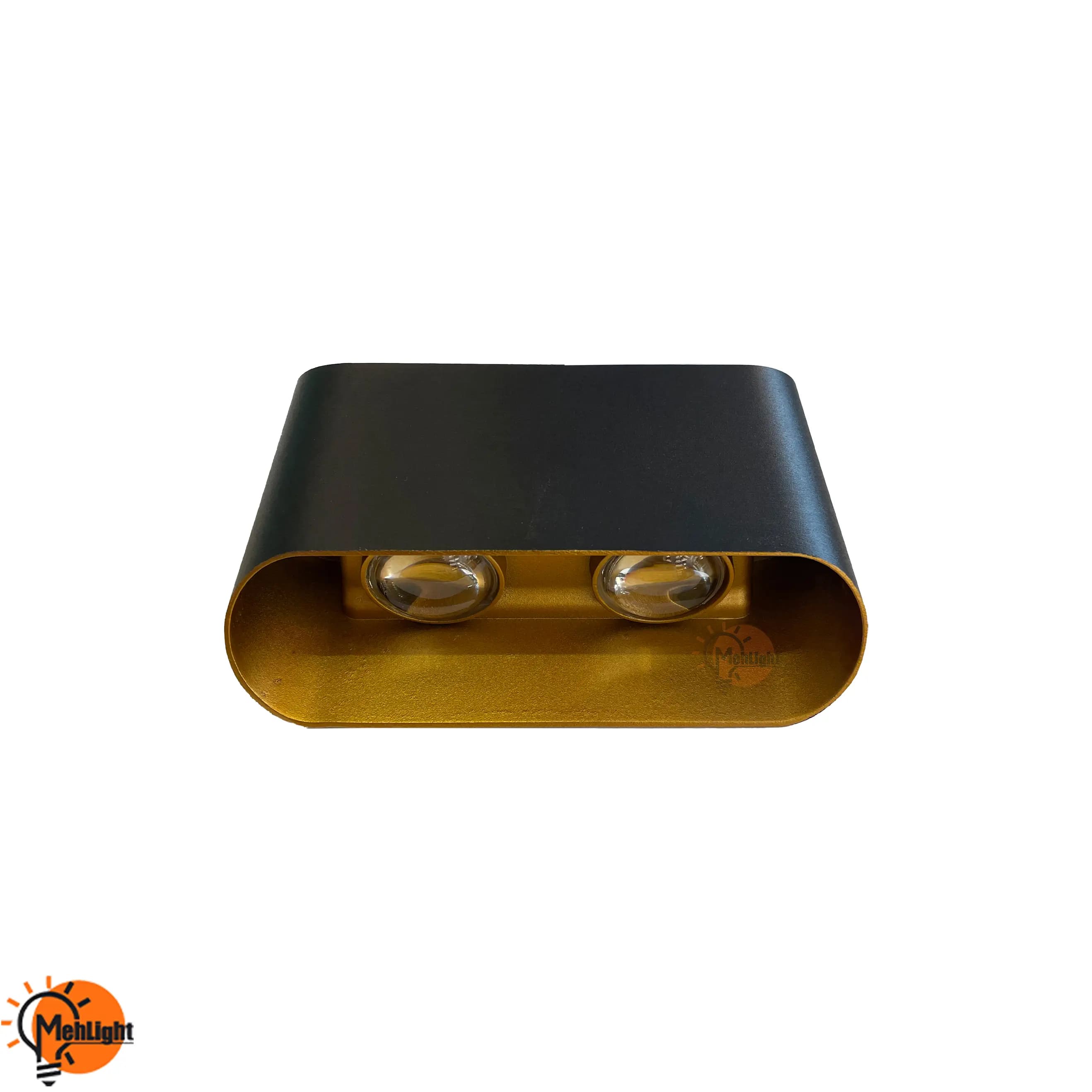 چراغ دکوراتیو دو طرفه 4 وات مشکی طلایی — تصویر ۵