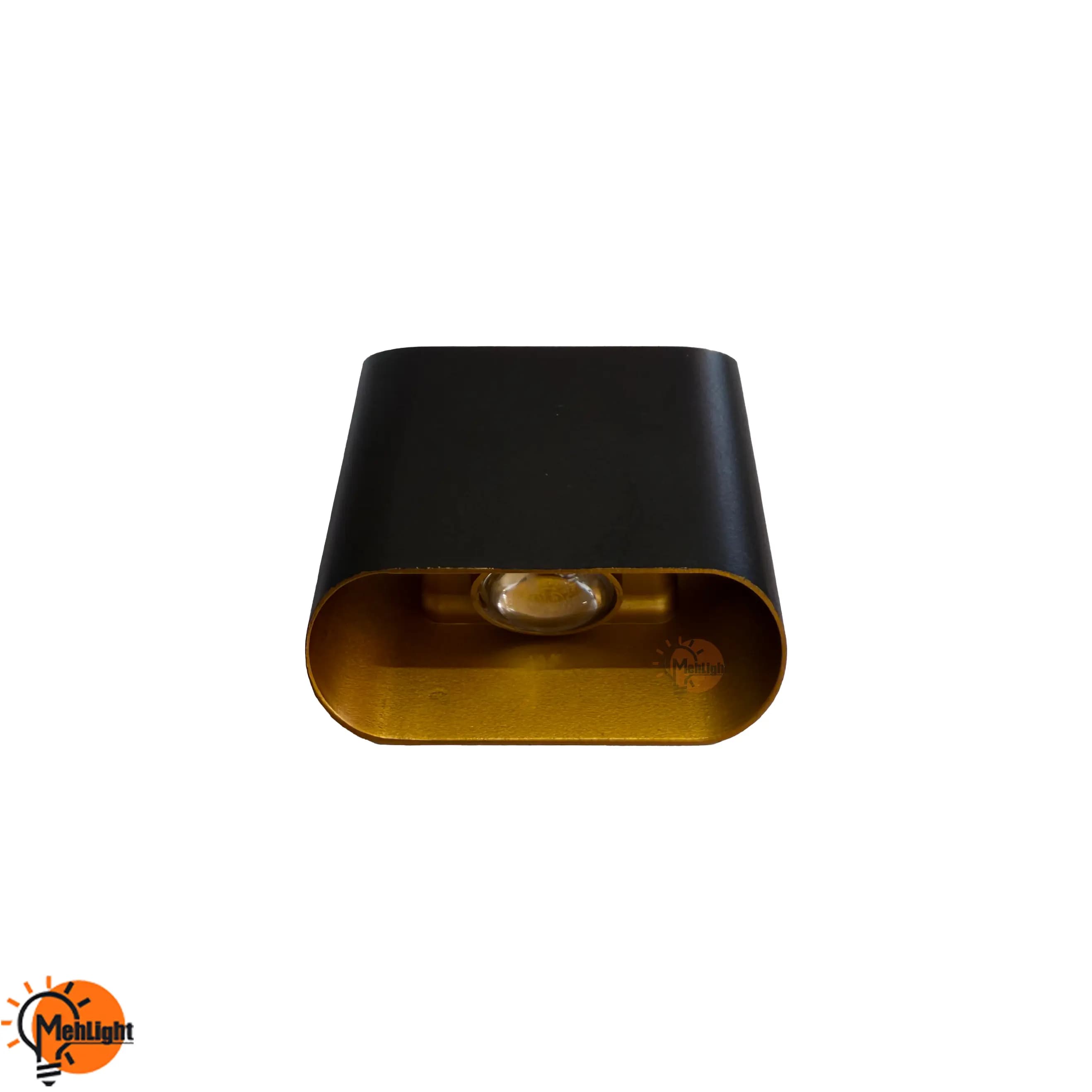 چراغ دکوراتیو دو طرفه 2 وات مشکی طلایی — تصویر ۶