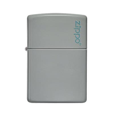 فندک زیپو اورجینال آمریکایی مدل 49452ZL طرح Flat Gray با لوگوی زیپو — تصویر ۲
