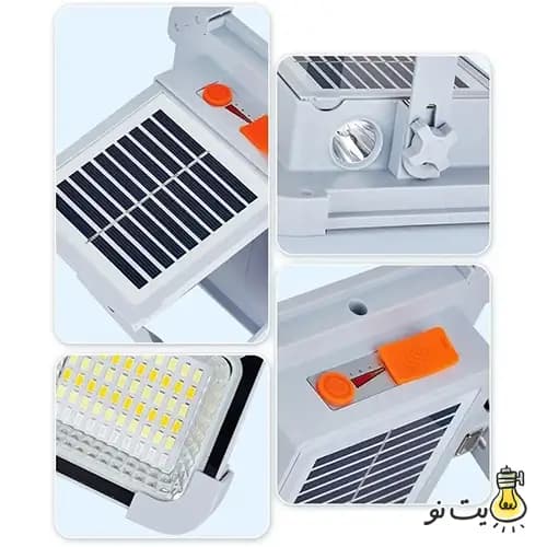 پروژکتور شارژی سولار 100 وات مدل 8013 — تصویر ۵