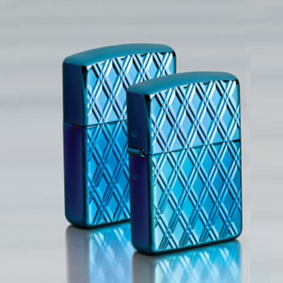 فندک زیپو اورجینال آمریکایی مدل 29964 ARMOR طرح Blue Diamonds