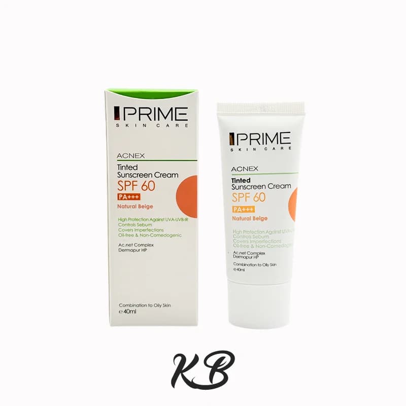 کرم ضدآفتاب رنگی SPF 60 بژ طبیعی پرایم — تصویر ۲