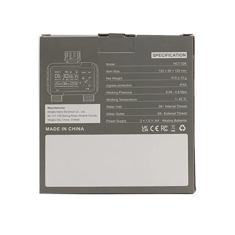 تایمر آبیاری قطره ای دو خروجی HCT-326 — تصویر ۶