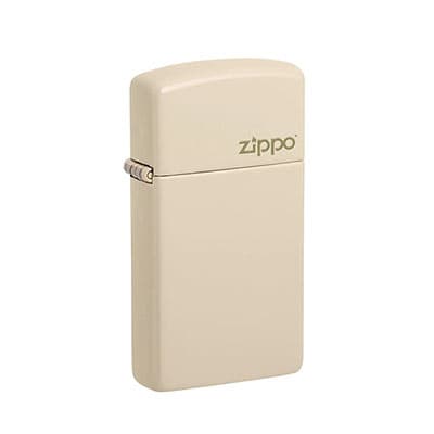 فندک زیپو اورجینال آمریکایی مدل 49528ZL Slim Flat Sand Matte با لوگوی Zippo