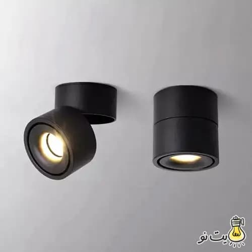 چراغ فکی سقفی روکار استوانه‌ای چرخشی — تصویر ۷