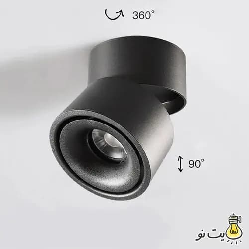 چراغ فکی سقفی روکار استوانه‌ای چرخشی — تصویر ۱۰