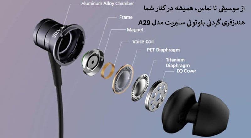هندزفری گردنی بلوتوثی سلبریت مدل A29 — تصویر ۴