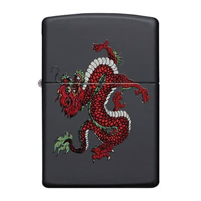 فندک زیپو اورجینال آمریکایی مدل 218/CI412376 طرح Red Dragon Design
