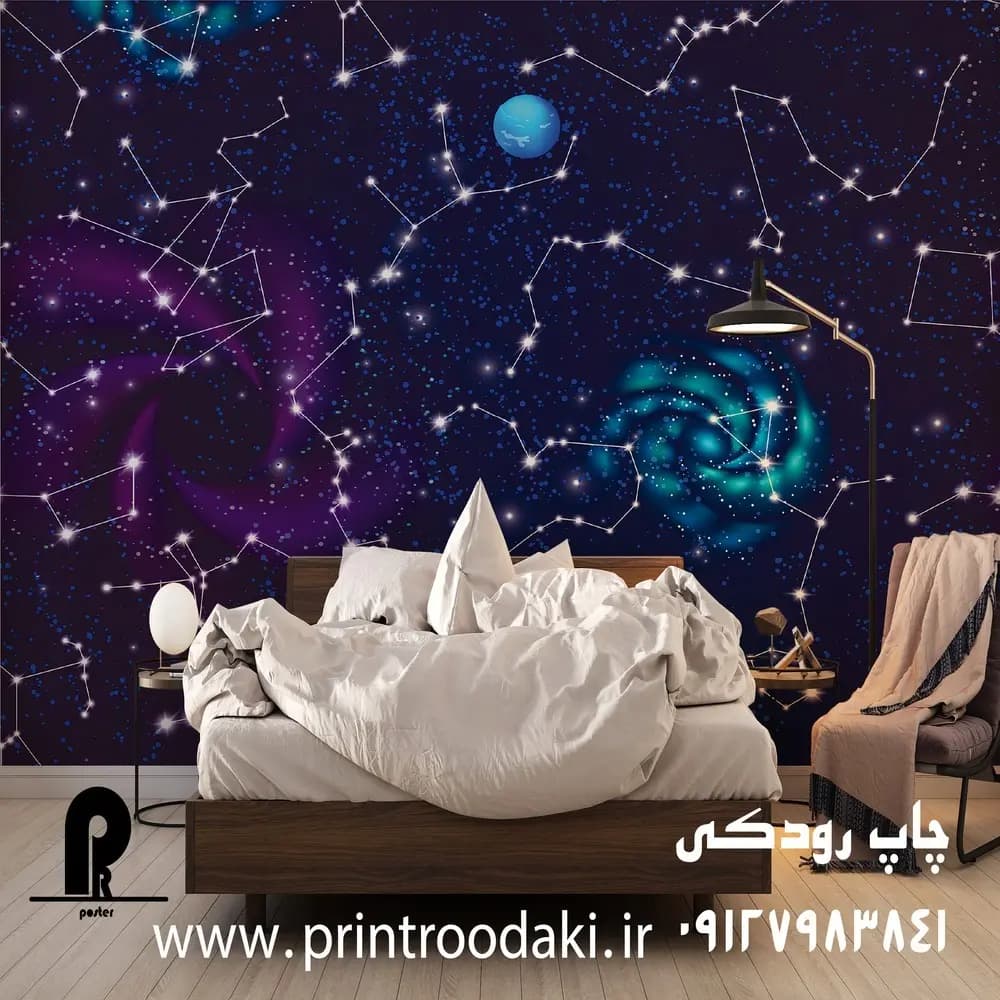 پوستر دیواری سه بعدی ستاره و سیاره — تصویر ۲