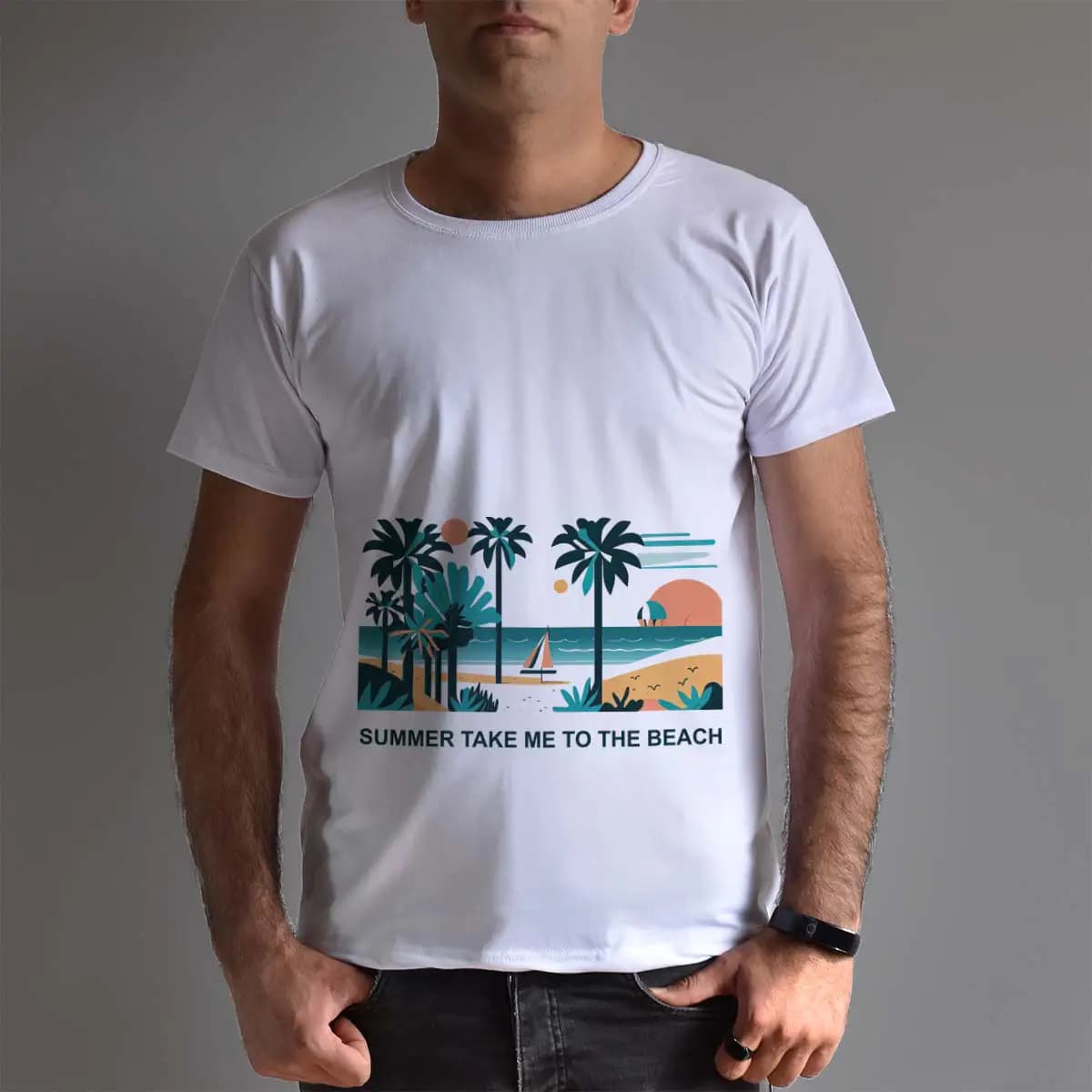 تیشرت مردانه طرح Summer