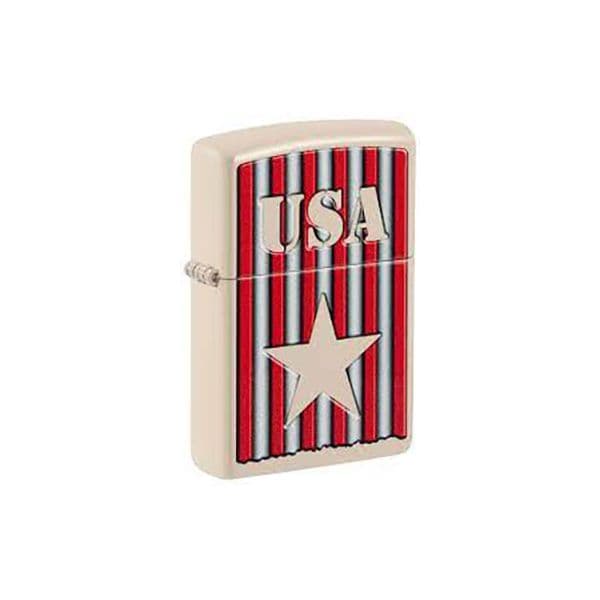 فندک زیپو اورجینال آمریکایی مدل 48204/49453 طرح Americana Design — تصویر ۲