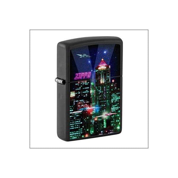 فندک زیپو اورجینال آمریکایی مدل 48506/218 طرح Cyber City Design — تصویر ۲