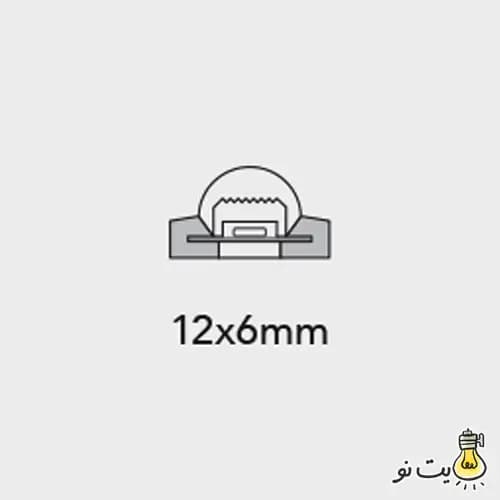 نئون فلکس سیلیکونی روکار 24 ولت لوپ لایت با مقطع 6×12 — تصویر ۴