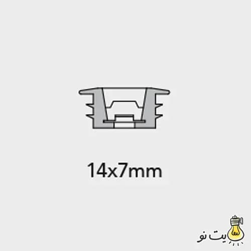 نئون فلکس سیلیکونی توکار 24 ولت لوپ لایت با مقطع 7×14 — تصویر ۲