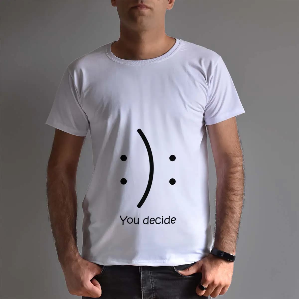 تیشرت مردانه طرح Smile