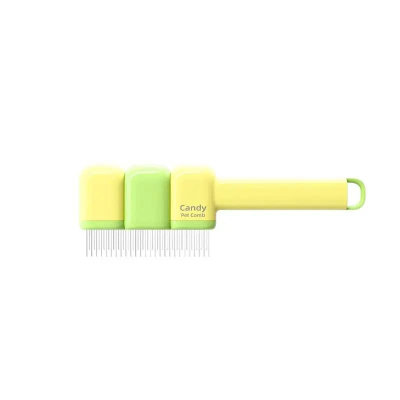 شانه و گره باز کن سگ و گربه Candy Pet Comb دارای دکمه تخلیه — تصویر ۳