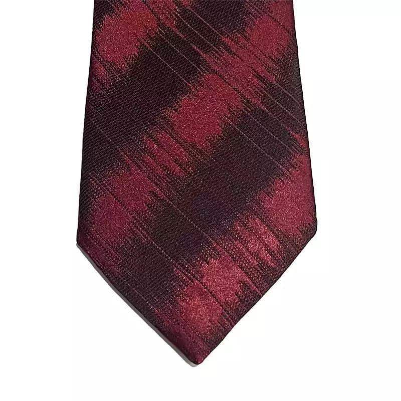 کراوات راه راه مشکی زرشکی | R&R — تصویر ۲