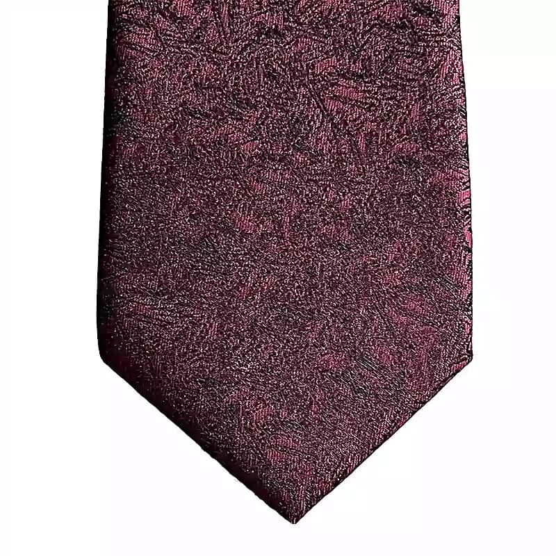 کراوات طرح هندسی زرشکی | R&R — تصویر ۲