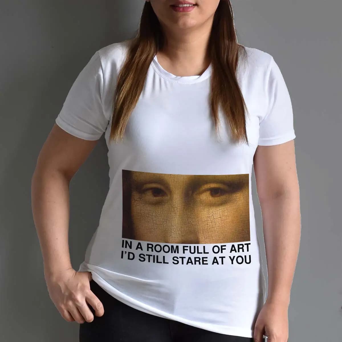 تیشرت زنانه طرح Mona Lisa — تصویر ۳