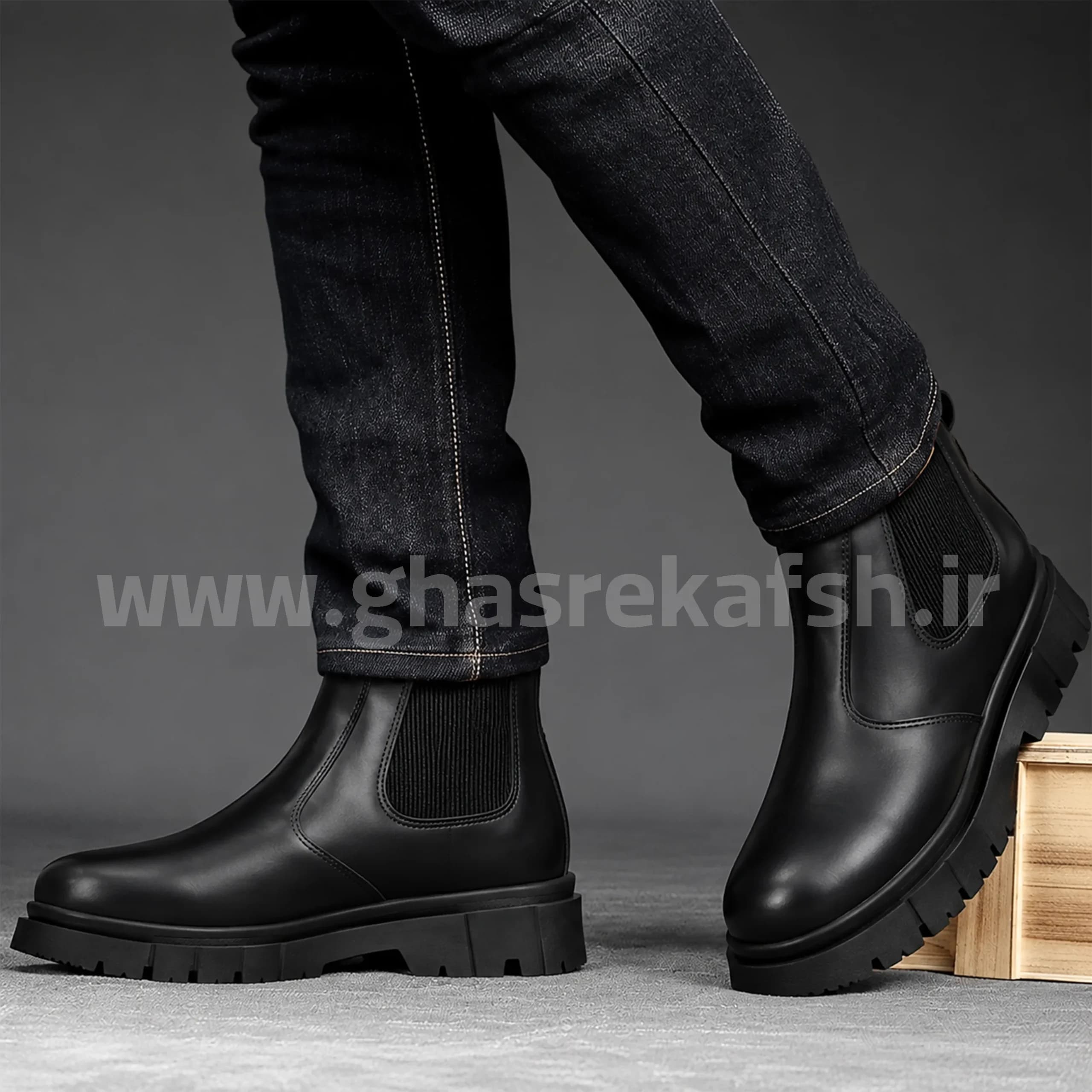 بوت زارا Zara مردانه کشی مشکی کد 2537 — تصویر ۶