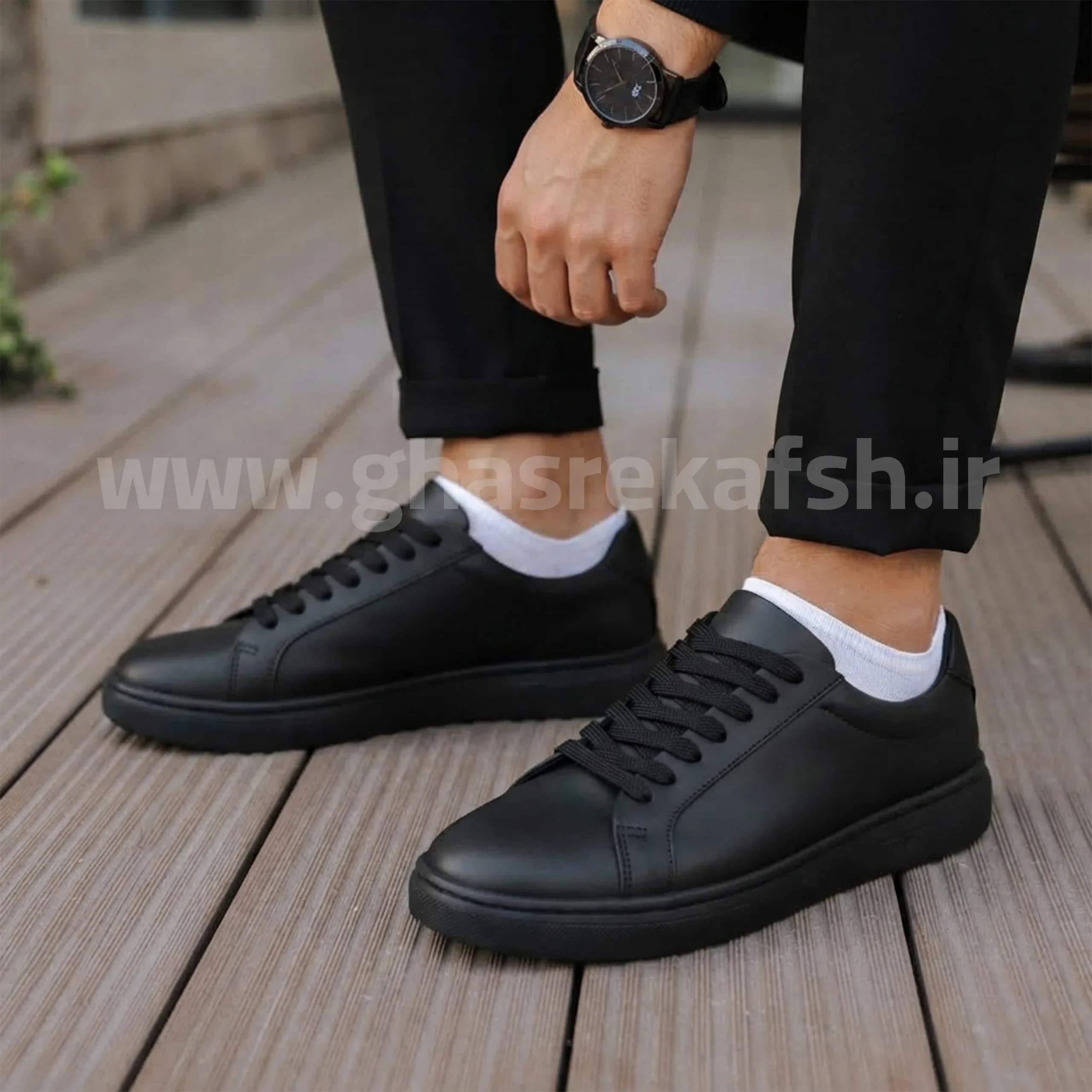 کتونی ونس زارا ZARA مردانه رنگ مشکی کد 2896 — تصویر ۶