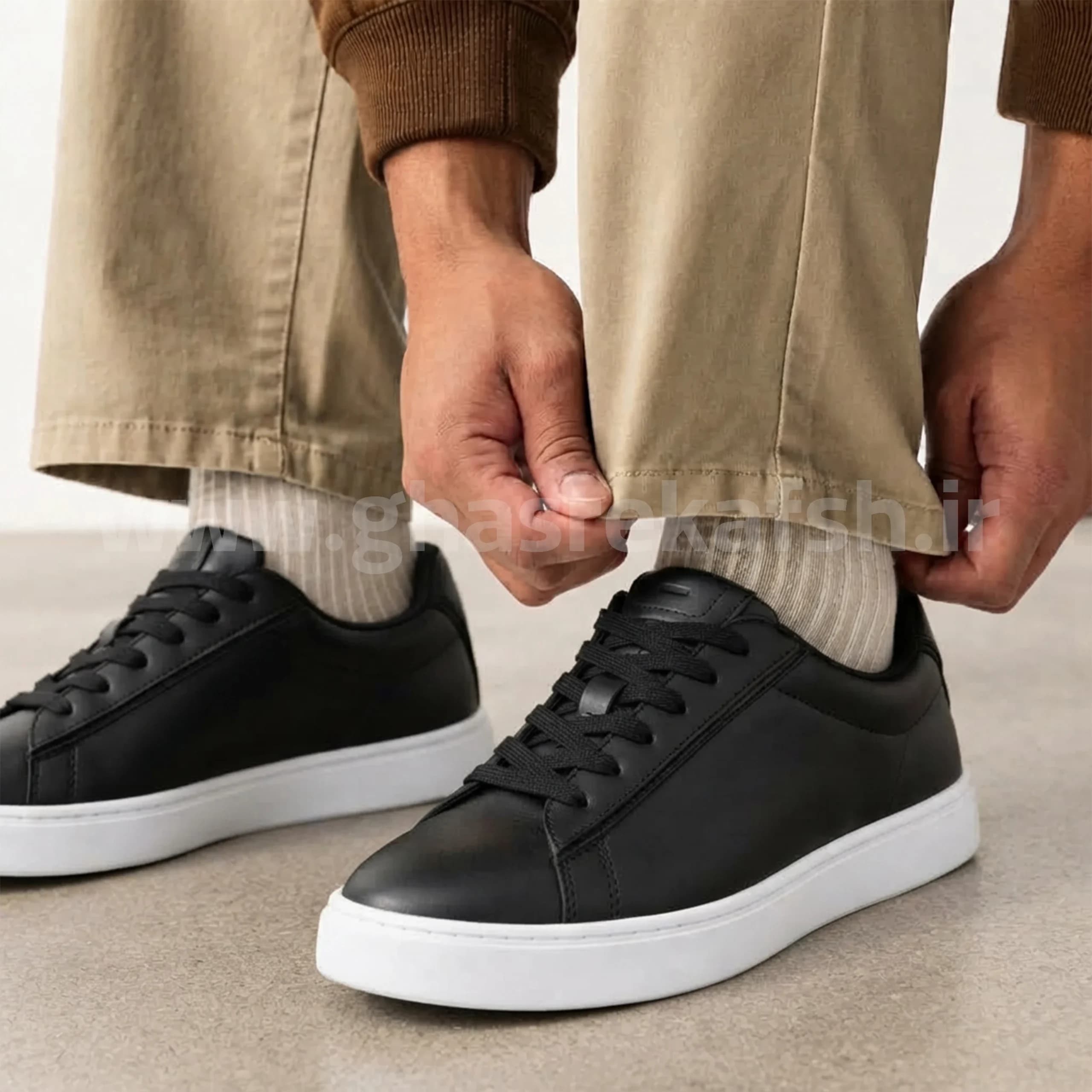 کتونی ونس زارا ZARA مردانه رنگ مشکی سفید کد 2884