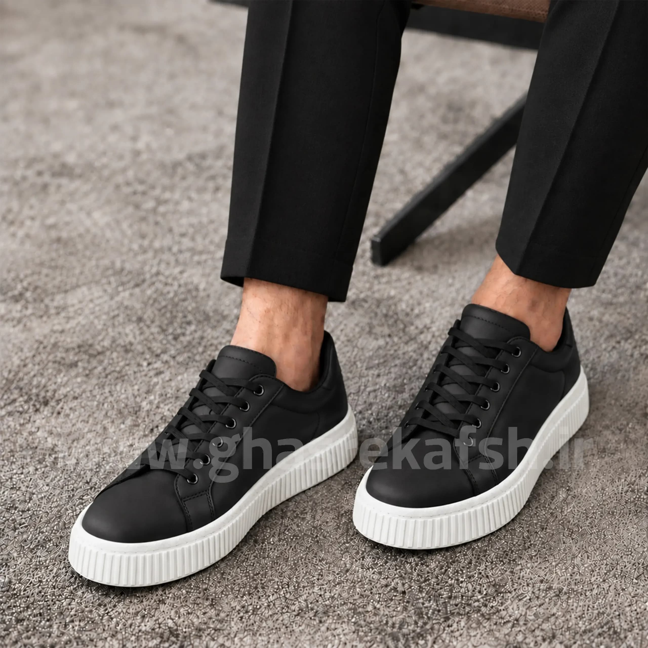 کتونی ونس زارا ZARA مردانه رنگ مشکی سفید کد 2222 — تصویر ۶
