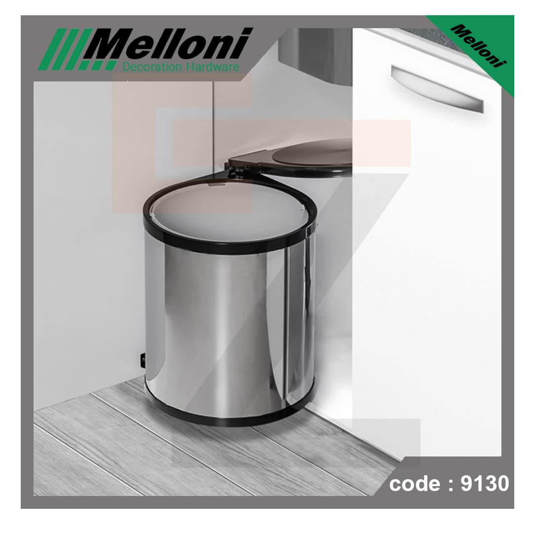 سطل گرد زیر سینک با قابلیت نصب روی درب – کد 9130 — تصویر ۵