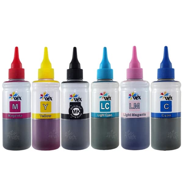 جوهر شش رنگ وکس برای پرینترهای اپسون مدل EPSON Wox 100ml — تصویر ۲