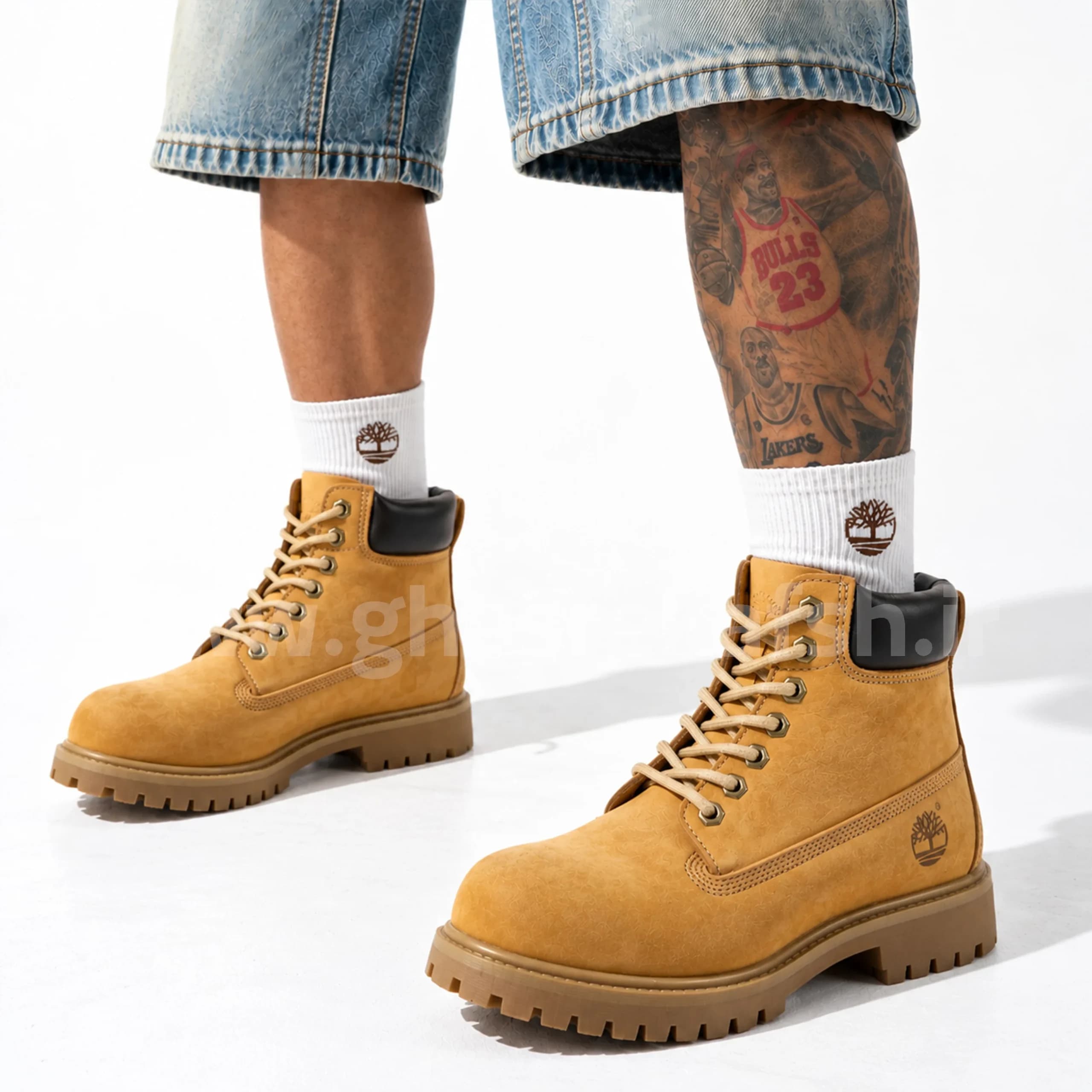 بوت تیمبرلند Timberland مردانه چرم طبیعی رنگ موزی زیر کرپ کد 2882