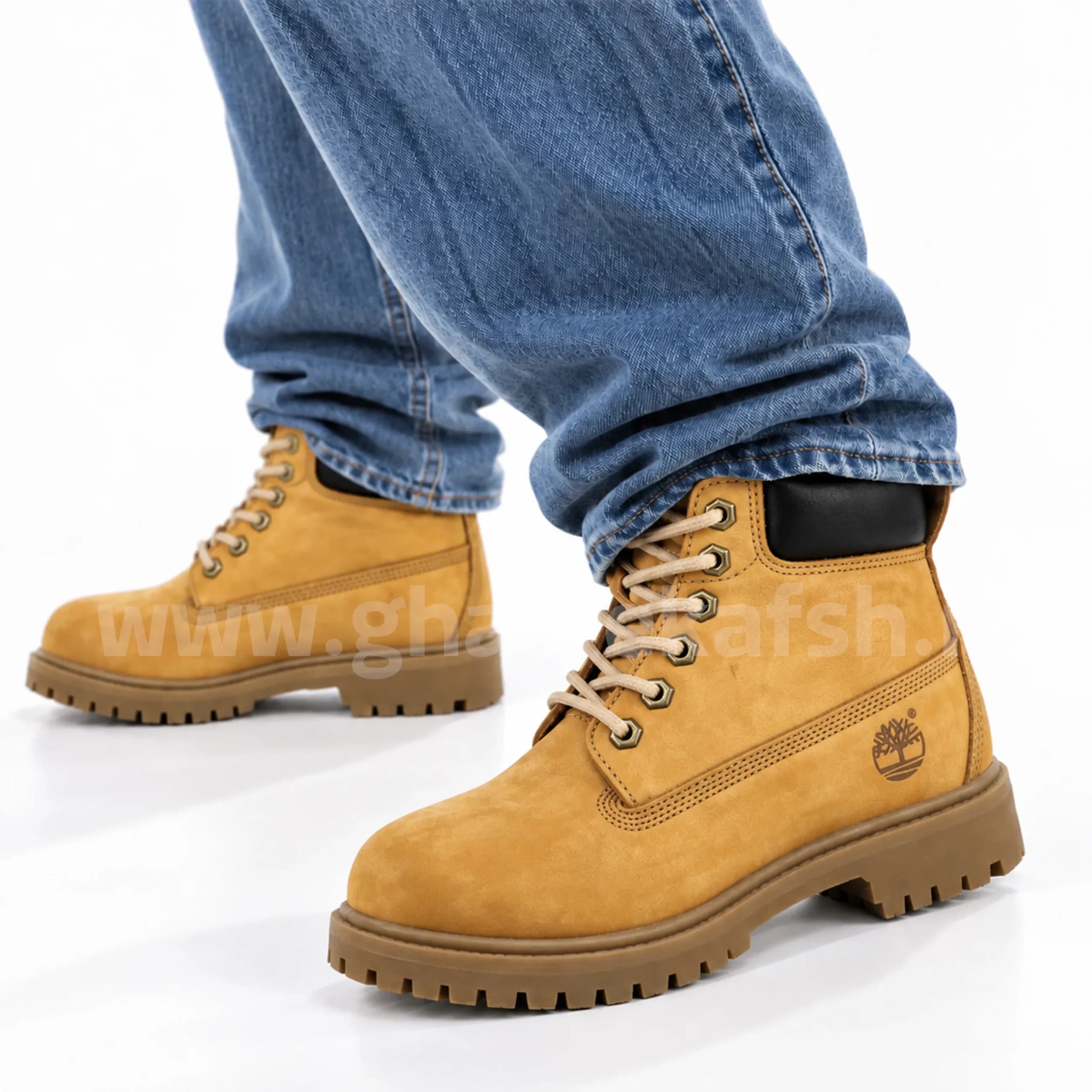 بوت تیمبرلند Timberland مردانه چرم طبیعی رنگ موزی زیر کرپ کد 2882 — تصویر ۲