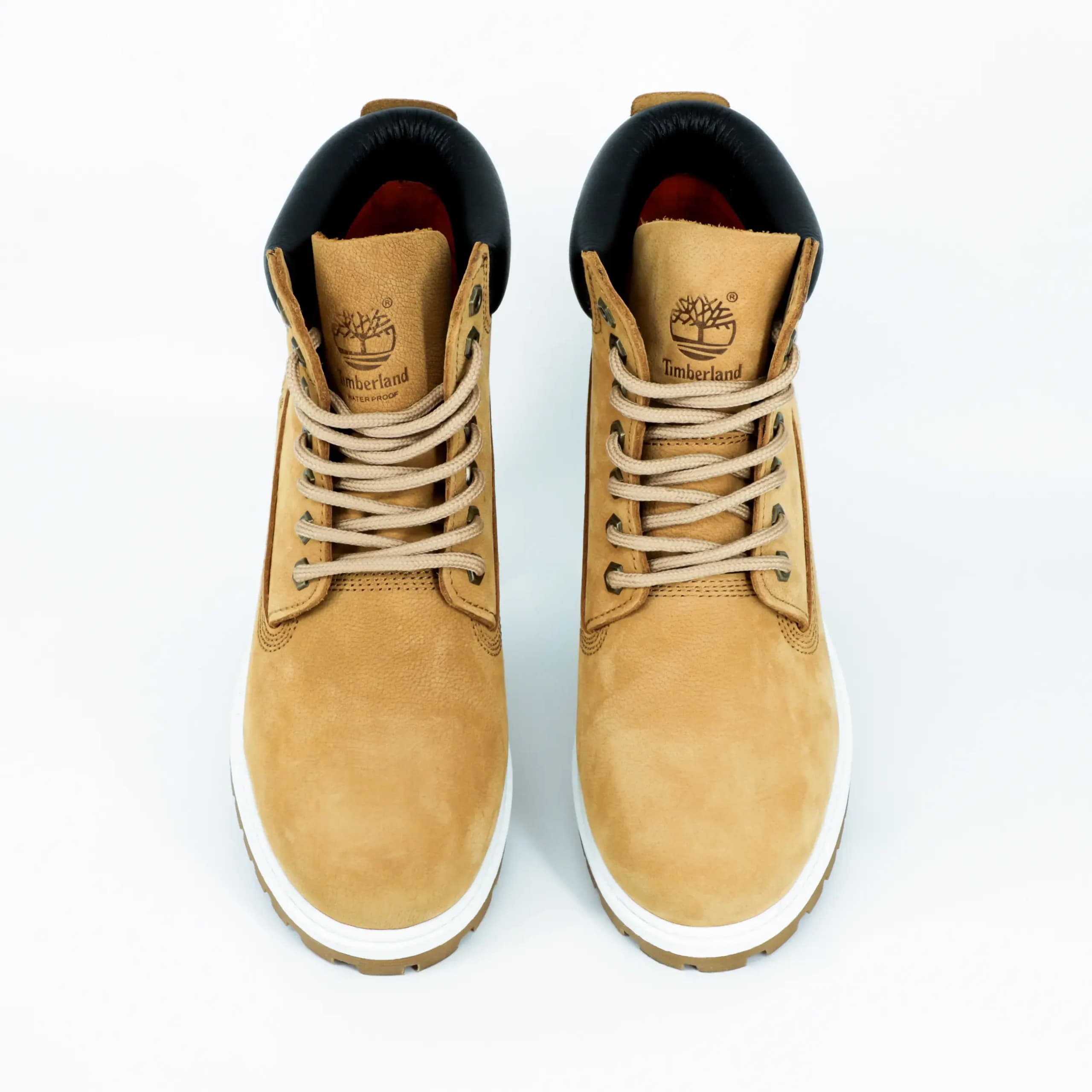 بوت تیمبرلند Timberland مردانه چرم طبیعی رنگ موزی دور سفید کد 2520 — تصویر ۱۰