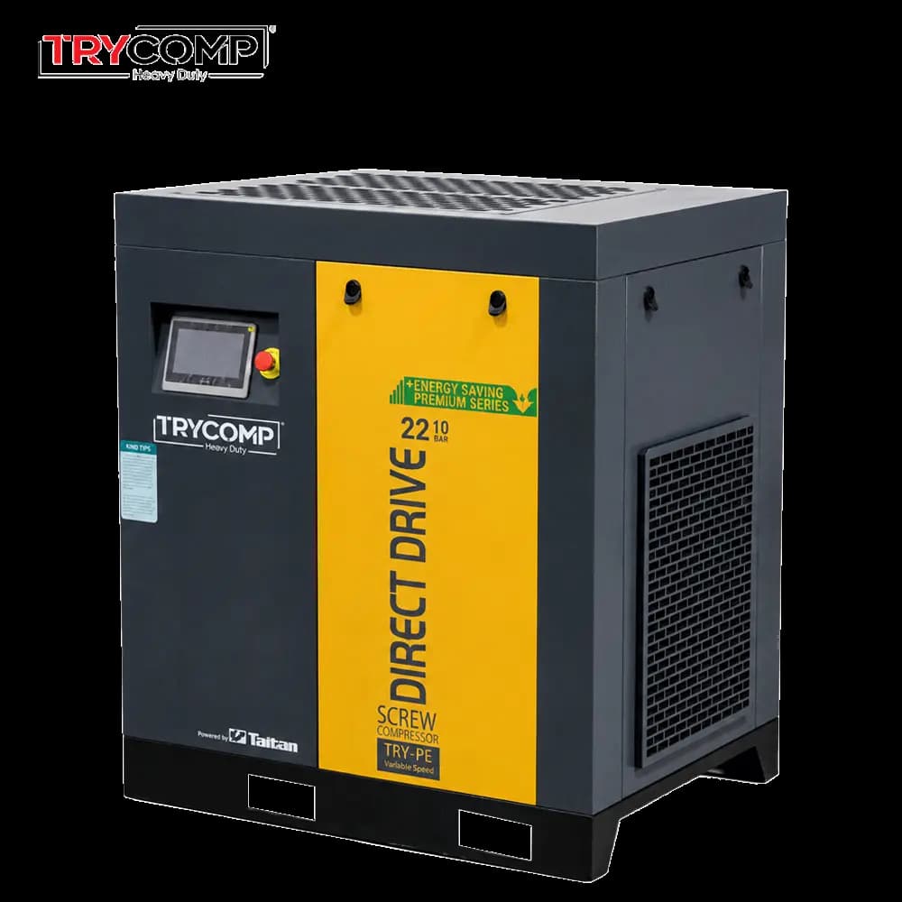 کمپرسور اسکرو 22 کیلووات کوپل مستقیم اینورتردار TRYCOMP مدل TRY22PE