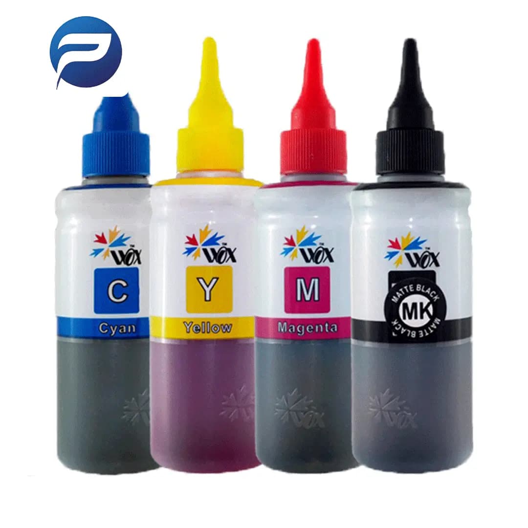 جوهر چهار رنگ وکس برای پرینترهای اپسون مدل EPSON Wox 100ml