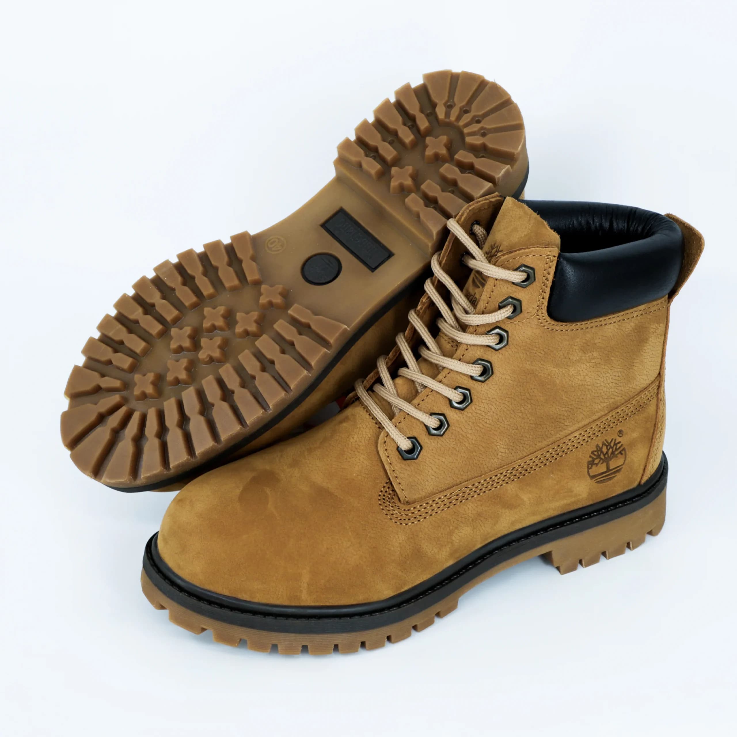 بوت تیمبرلند Timberland مردانه چرم طبیعی رنگ طلایی دور قهوه ای کد 2874 — تصویر ۳