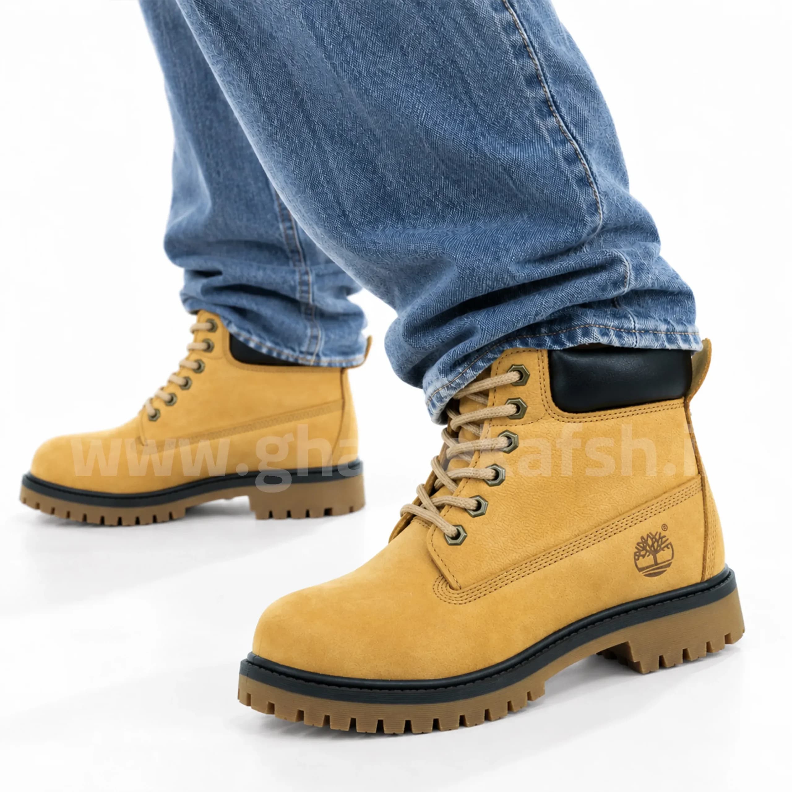 بوت تیمبرلند Timberland مردانه چرم طبیعی رنگ موزی دور قهوه ای کد 2526 — تصویر ۸