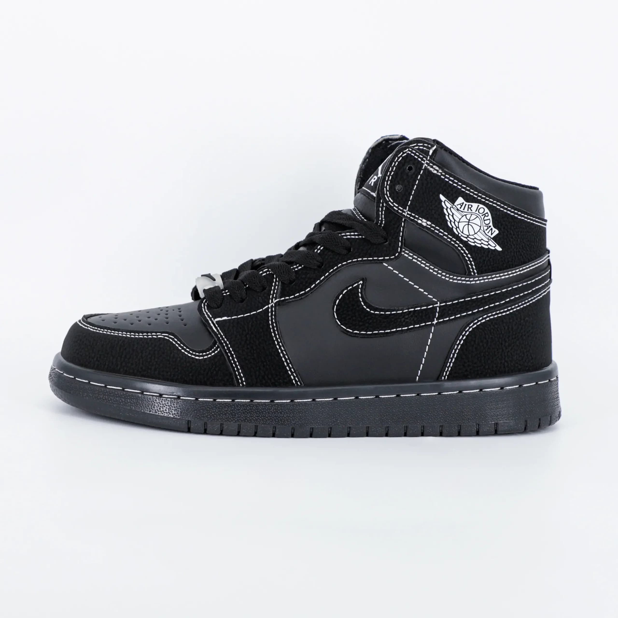 کتونی نایک جردن وان بلک فانتوم JORDAN 1 Black Phantom مردانه ساقدار رنگ مشکی کد 2554 — تصویر ۹