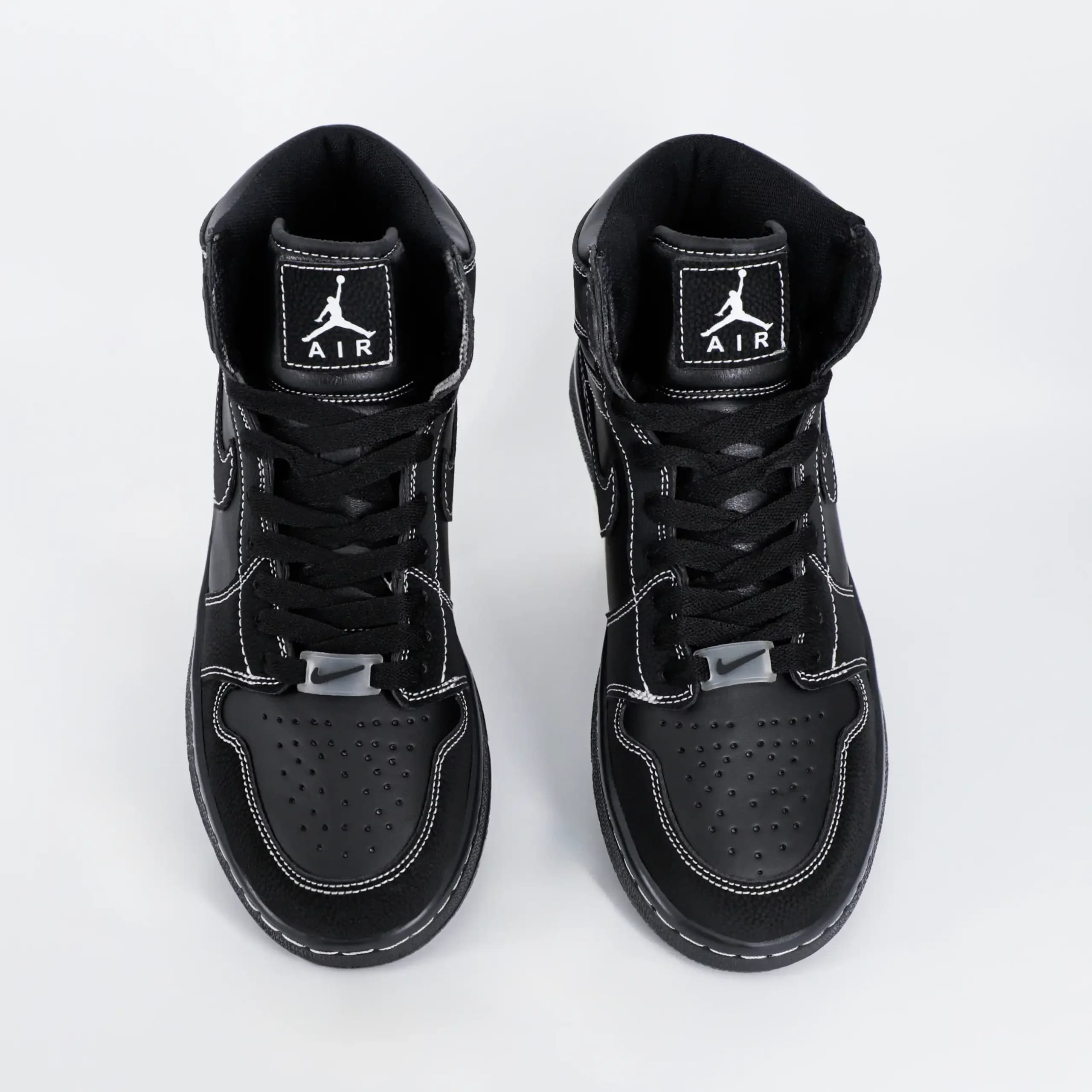 کتونی نایک جردن وان بلک فانتوم JORDAN 1 Black Phantom مردانه ساقدار رنگ مشکی کد 2554 — تصویر ۸