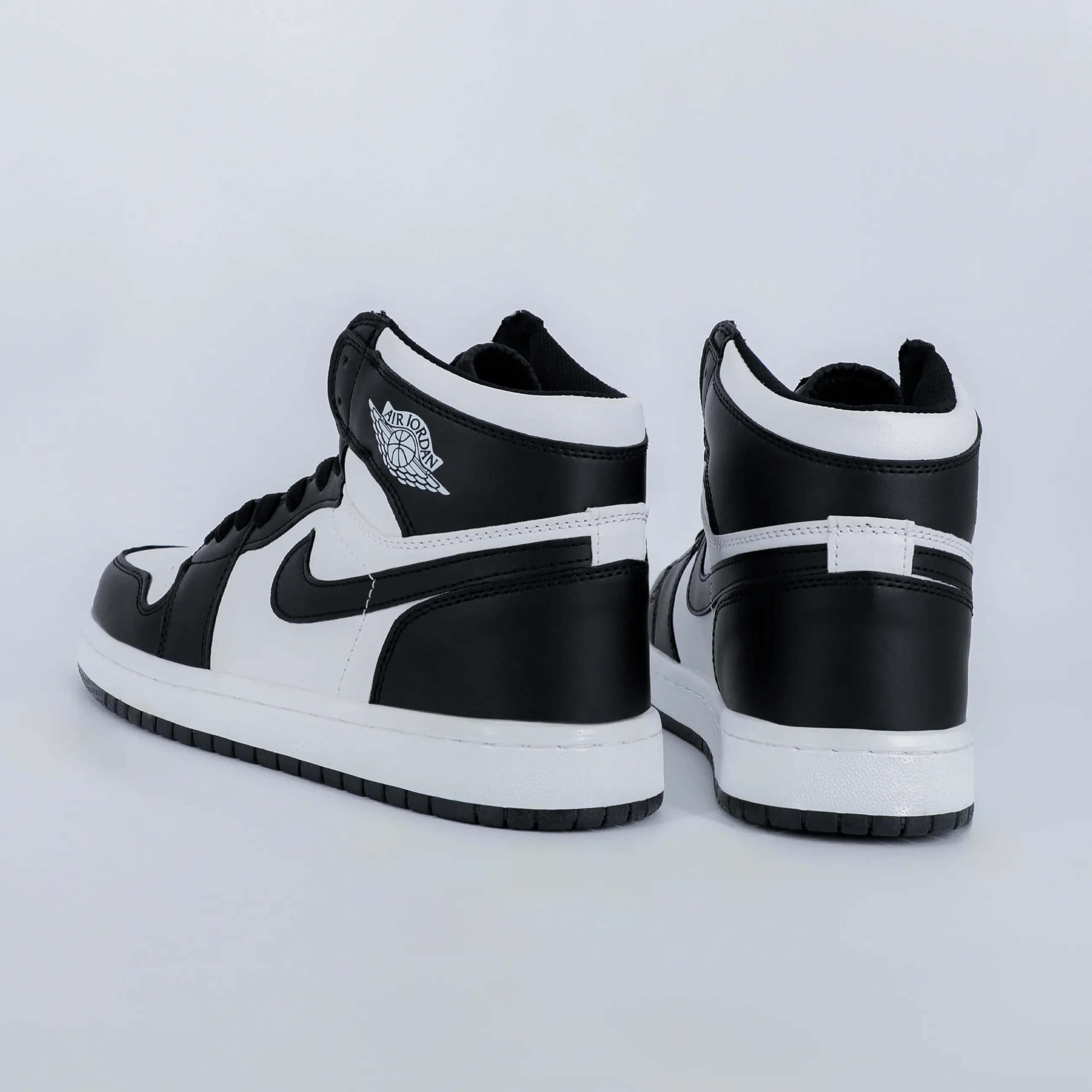 کتونی نایک جردن وان JORDAN 1 مردانه ساقدار رنگ مشکی سفید کد 2870 — تصویر ۱۰