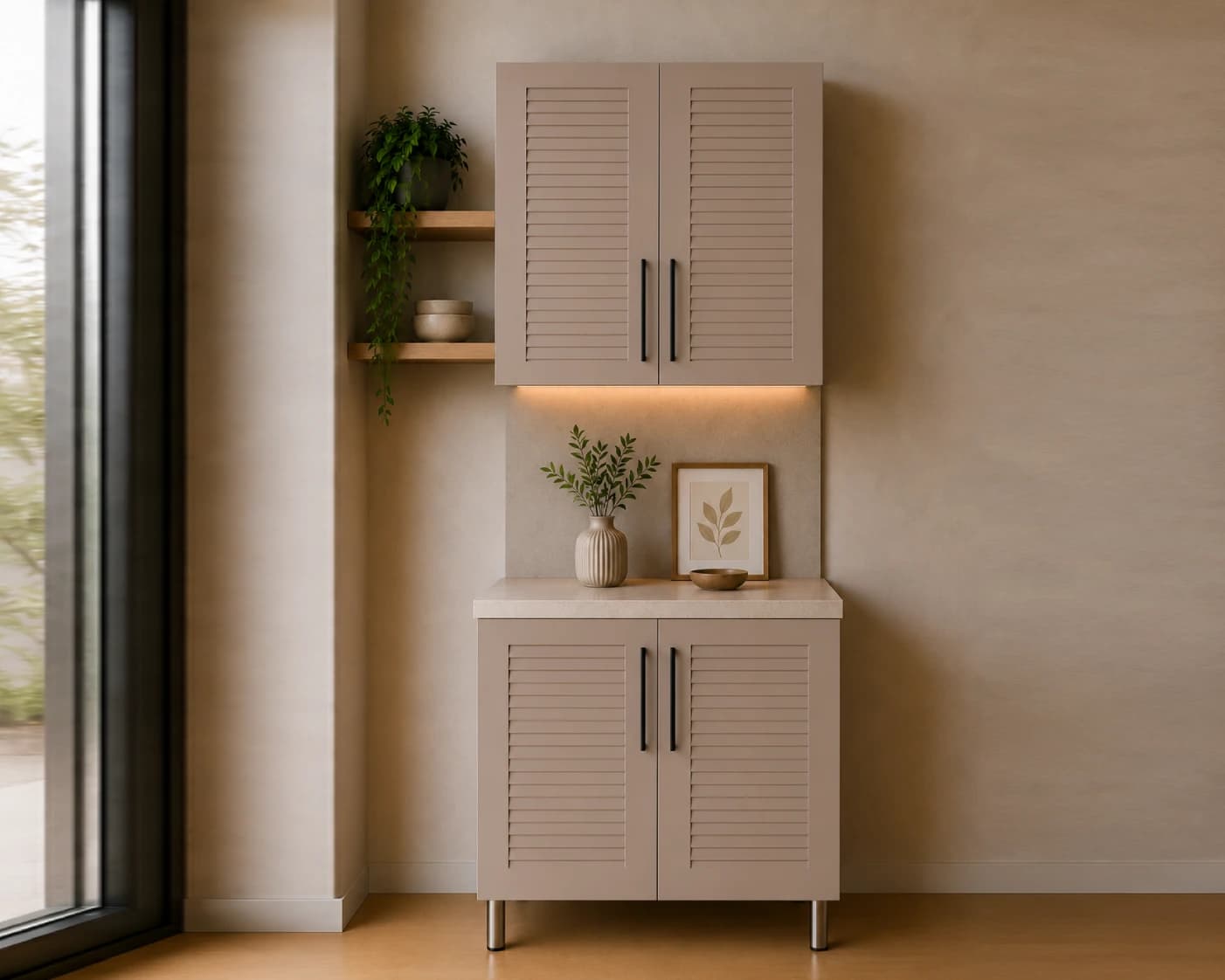کابینت 1 متری نئوکلاسیک کرکره ای — تصویر ۲