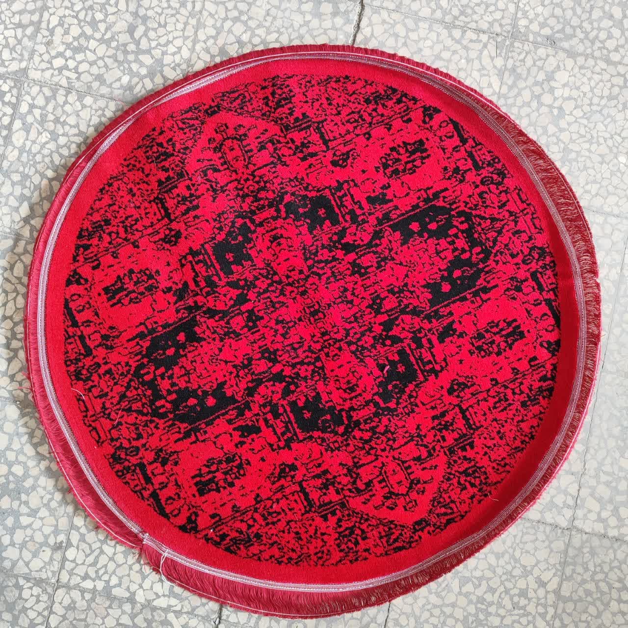 فرش گرد هریس لاکی ۵۰۰ شانه BCF | قطر ۱ متر — تصویر ۲