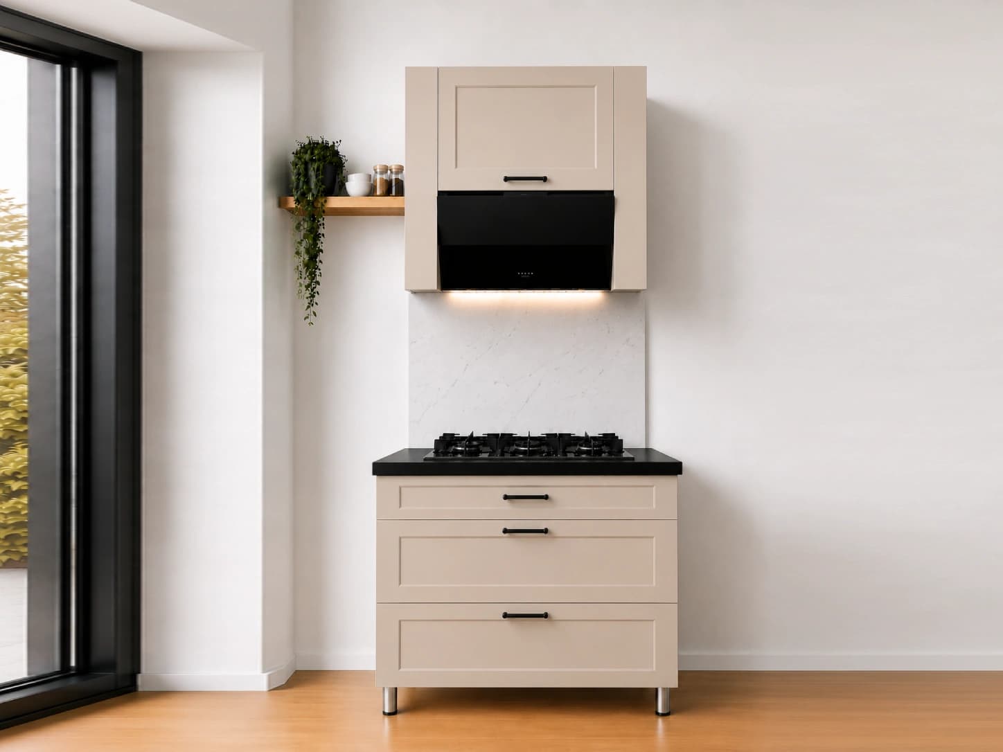 کابینت زیرگازی نئوکلاسیک + باکس هود — تصویر ۲