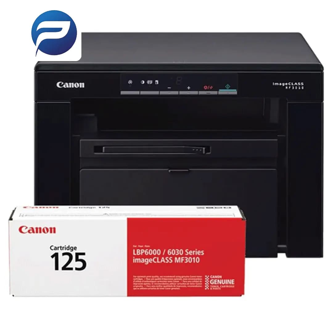 پرینتر چندکاره لیزری کانن مدل imageclass MF3010به همراه کارتریج اضافه