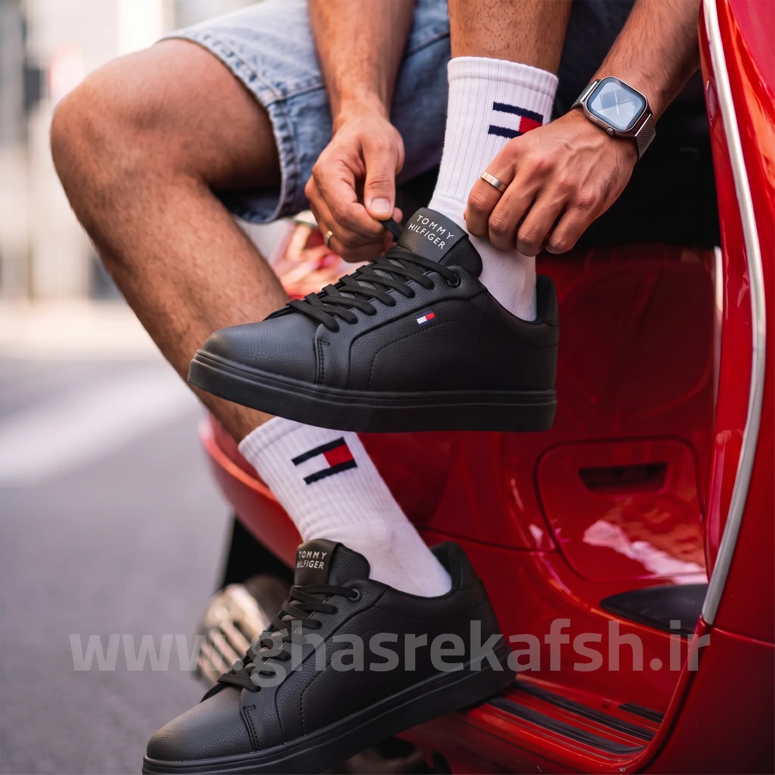 کتونی ونس مردانه تامی Tommy رنگ مشکی کد 2869 — تصویر ۶