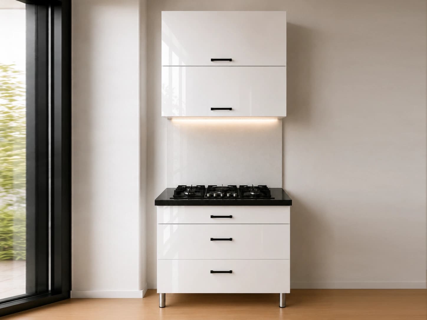 کابینت زیرگازی هایگلاس + یونیت هود مخفی — تصویر ۲
