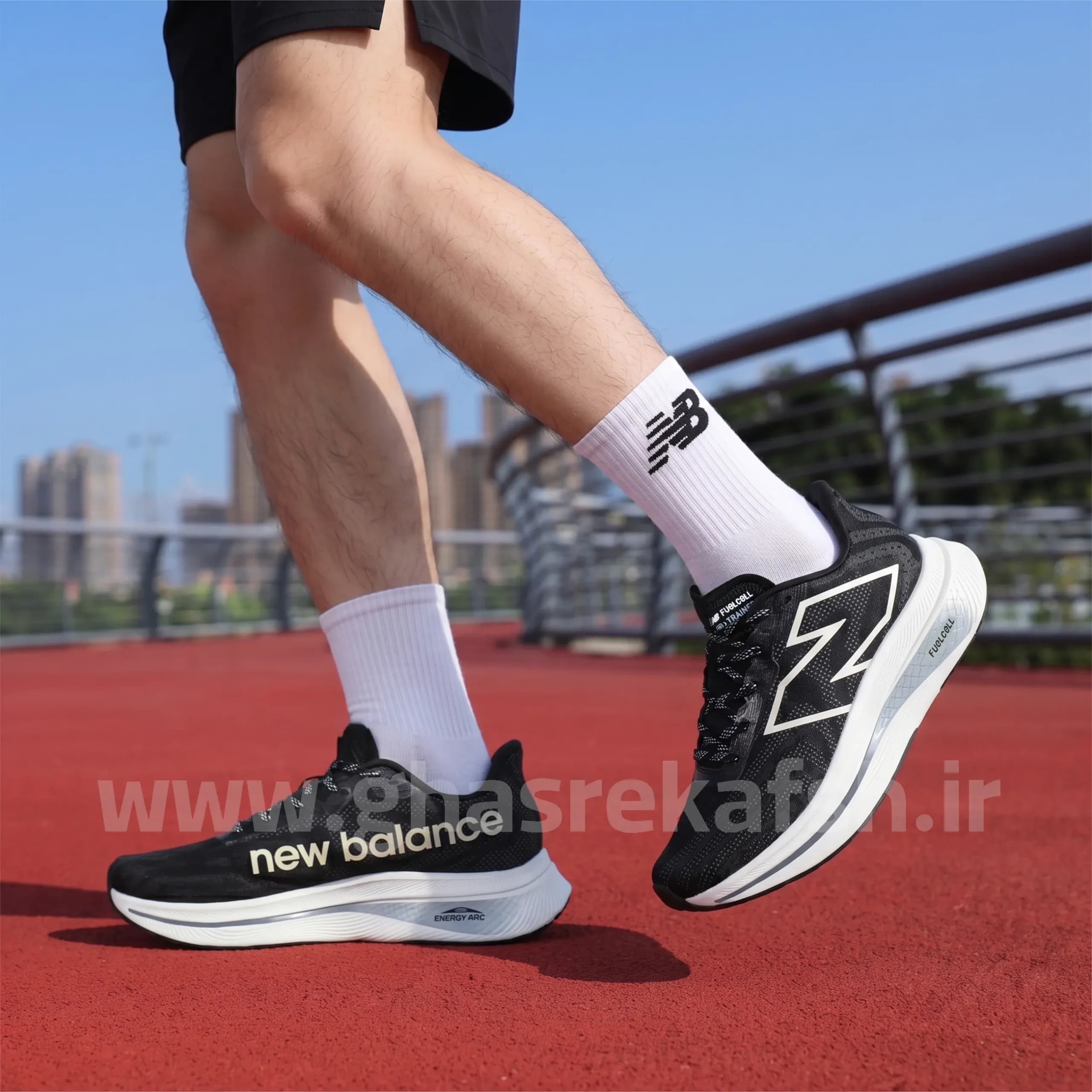 کفش کتونی مردانه نیوبالانس سوپر کمپ New Balance Super Camp مسترکوالیتی رنگ مشکی سفید کد 2406 — تصویر ۷