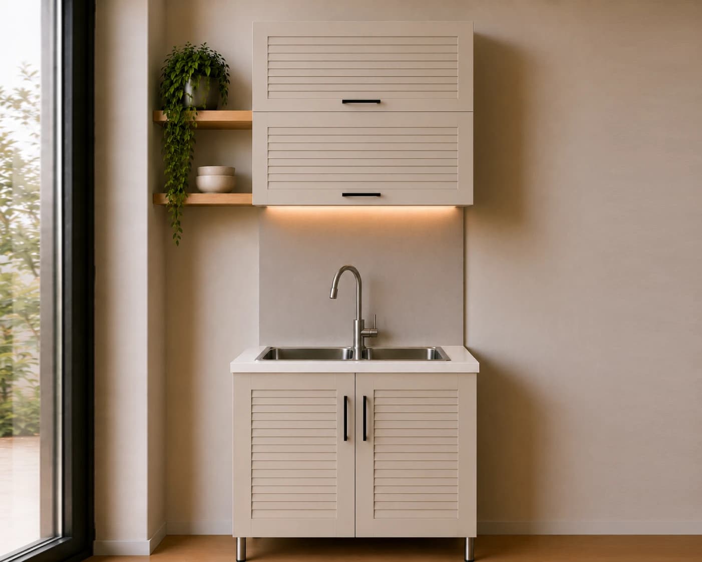 کابینت زیرسینکی + یونیت آبچکان کرکره ای