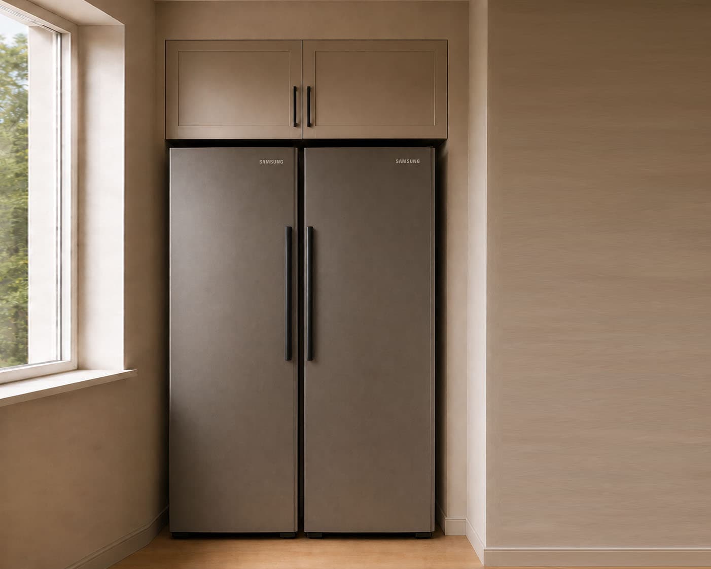کابینت بالای یخچال دوقلو نئوکلاسیک