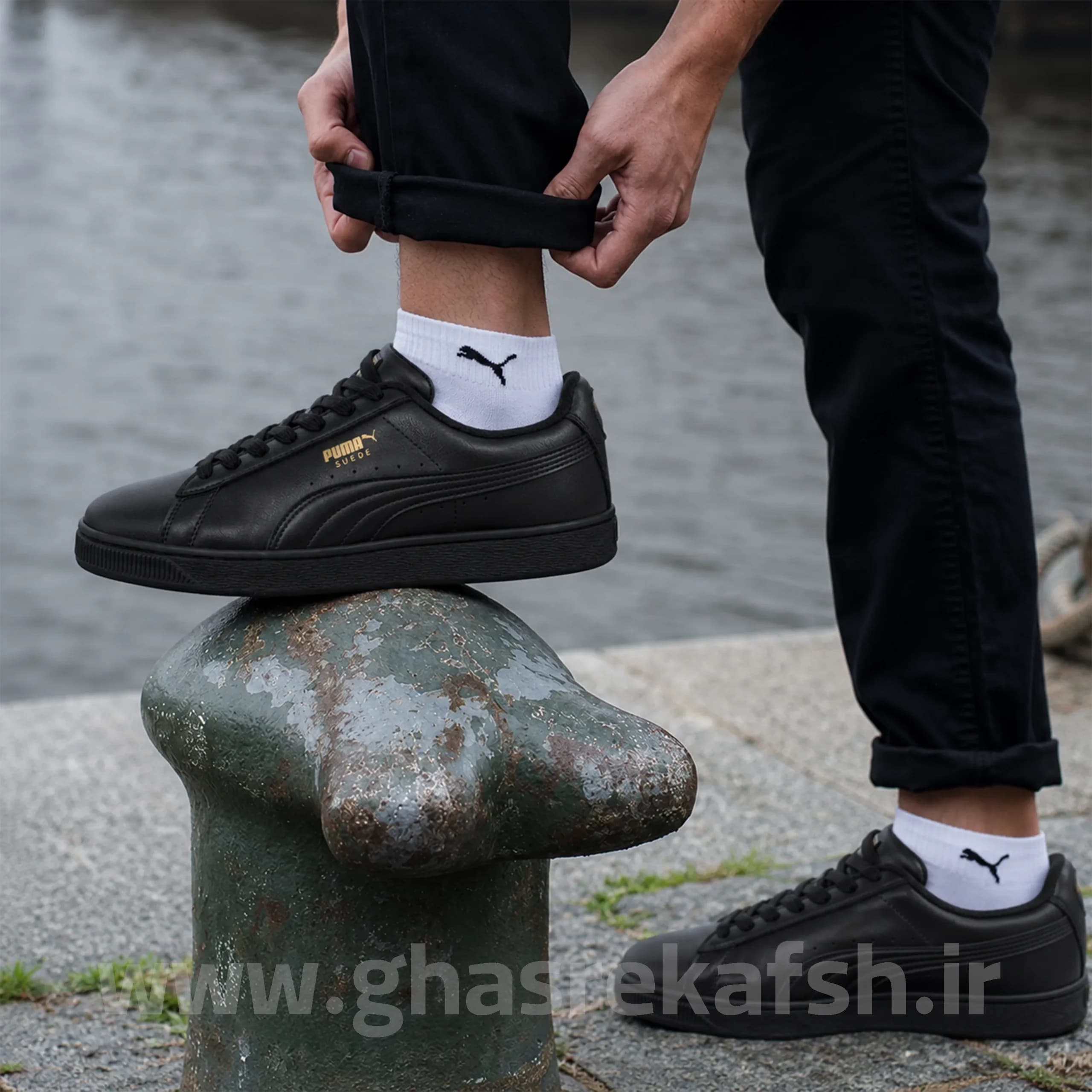 کتونی ونس مردانه پوما سوئد Puma SUEDE رنگ مشکی کد 1420 — تصویر ۶