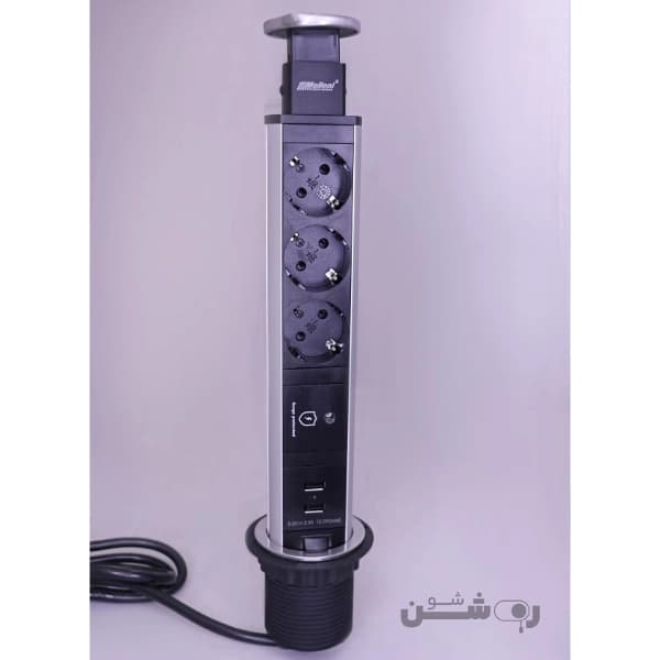 پریز توکار استیل ملونی کد 10006 — تصویر ۶